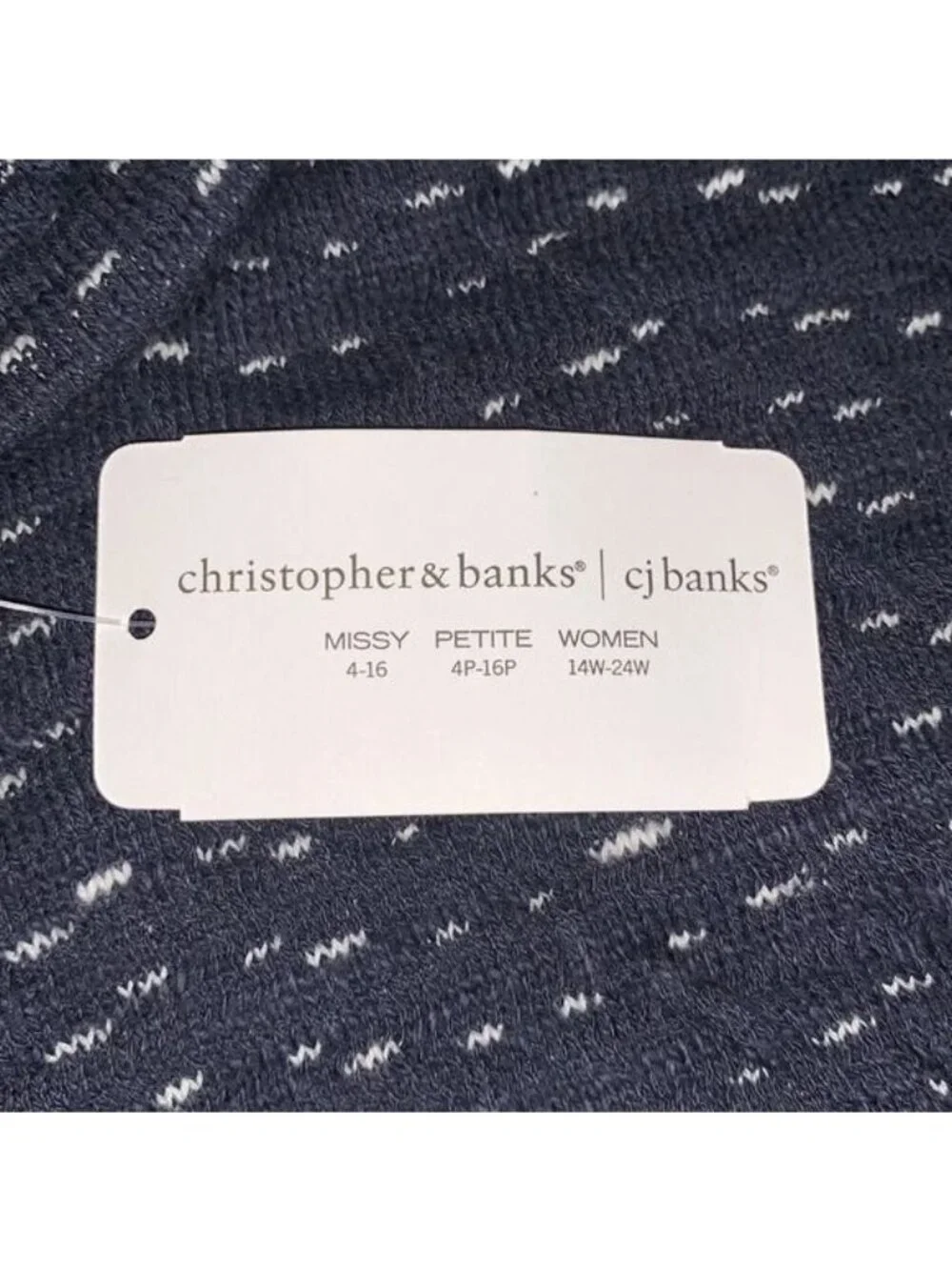 Christopher & Banks Womens Zip-Up Cardigan Sweater Size M Navy - Picture 3 of 10